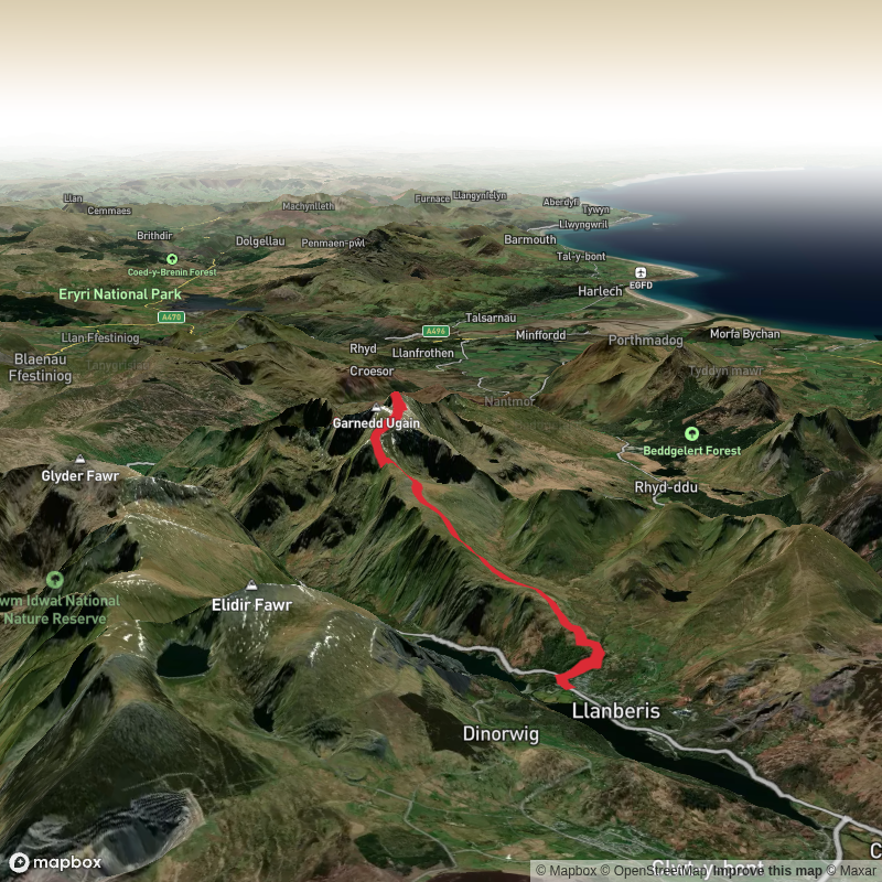 Hike from Llanberis over Snowden to Beddgelert