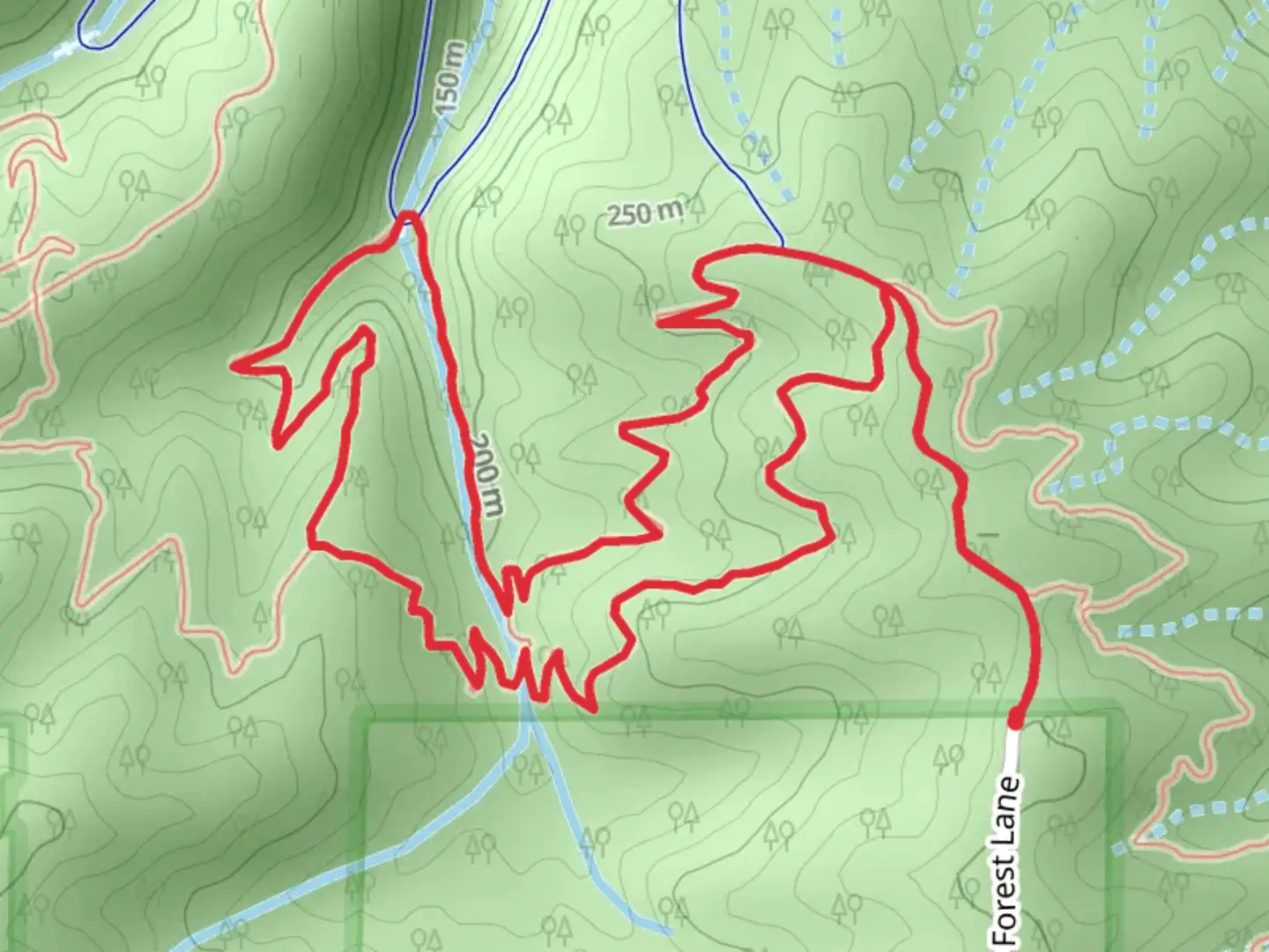 An image depicting the trail Wildwood, Chestnut and Nature Loop Trail and its surrounding area.