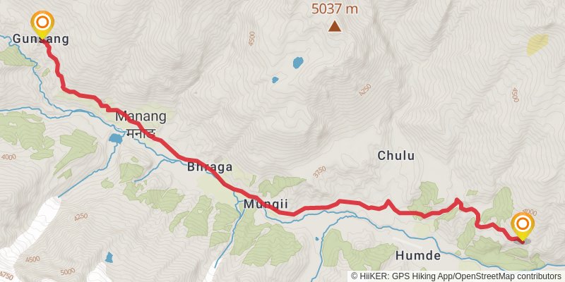 Annapurna Circuit Trek stage 7 Map