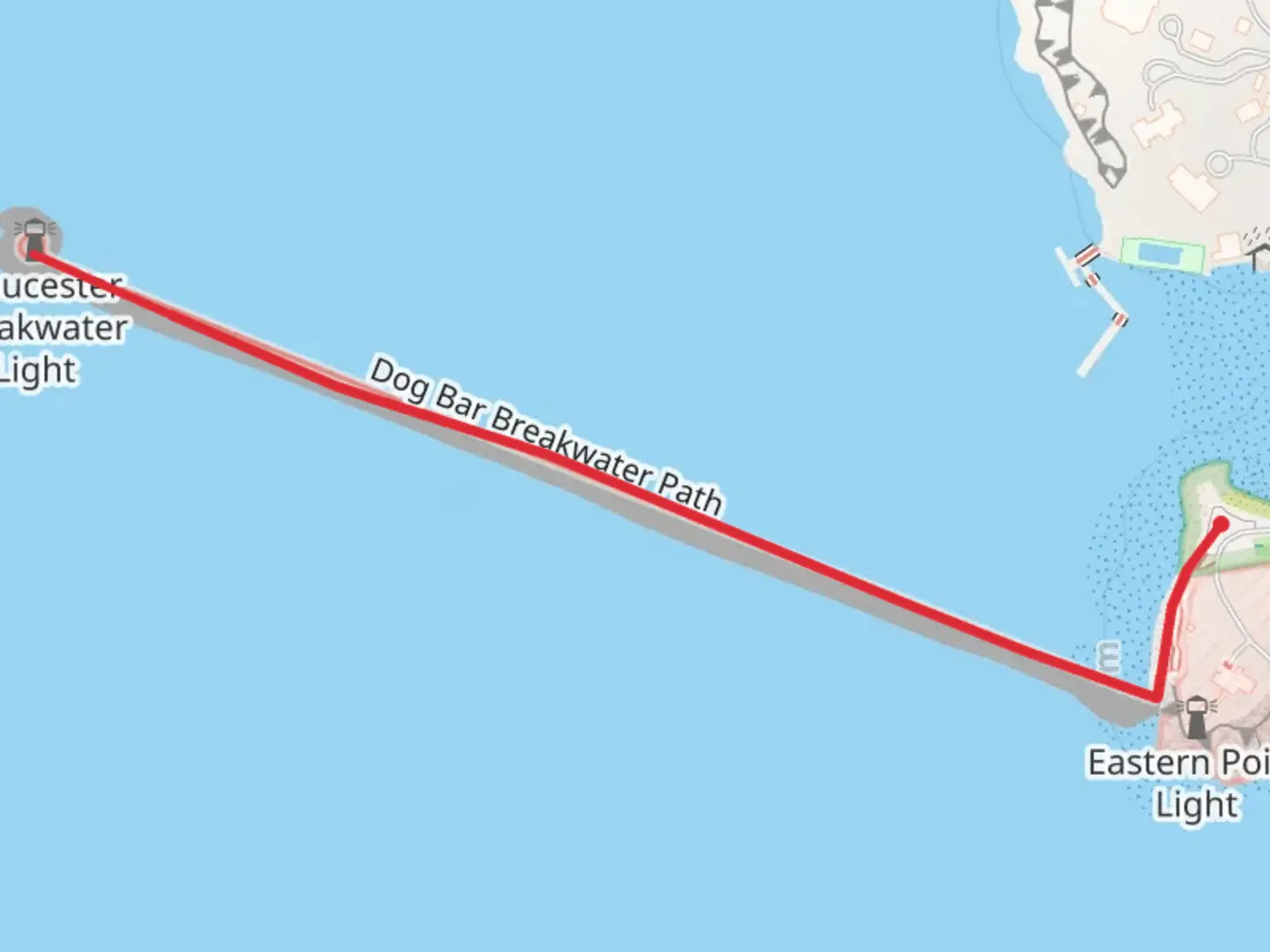 An image depicting the trail Eastern Point Boulevard and its surrounding area.