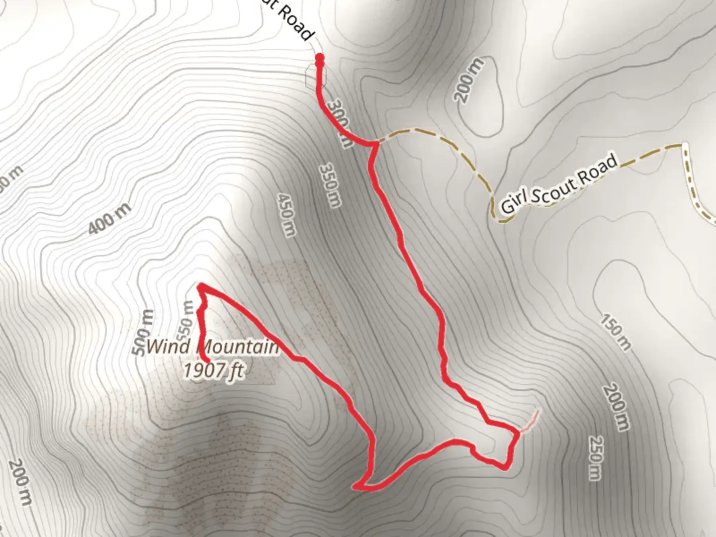 An image depicting the trail Wind Mountain Trail and its surrounding area.