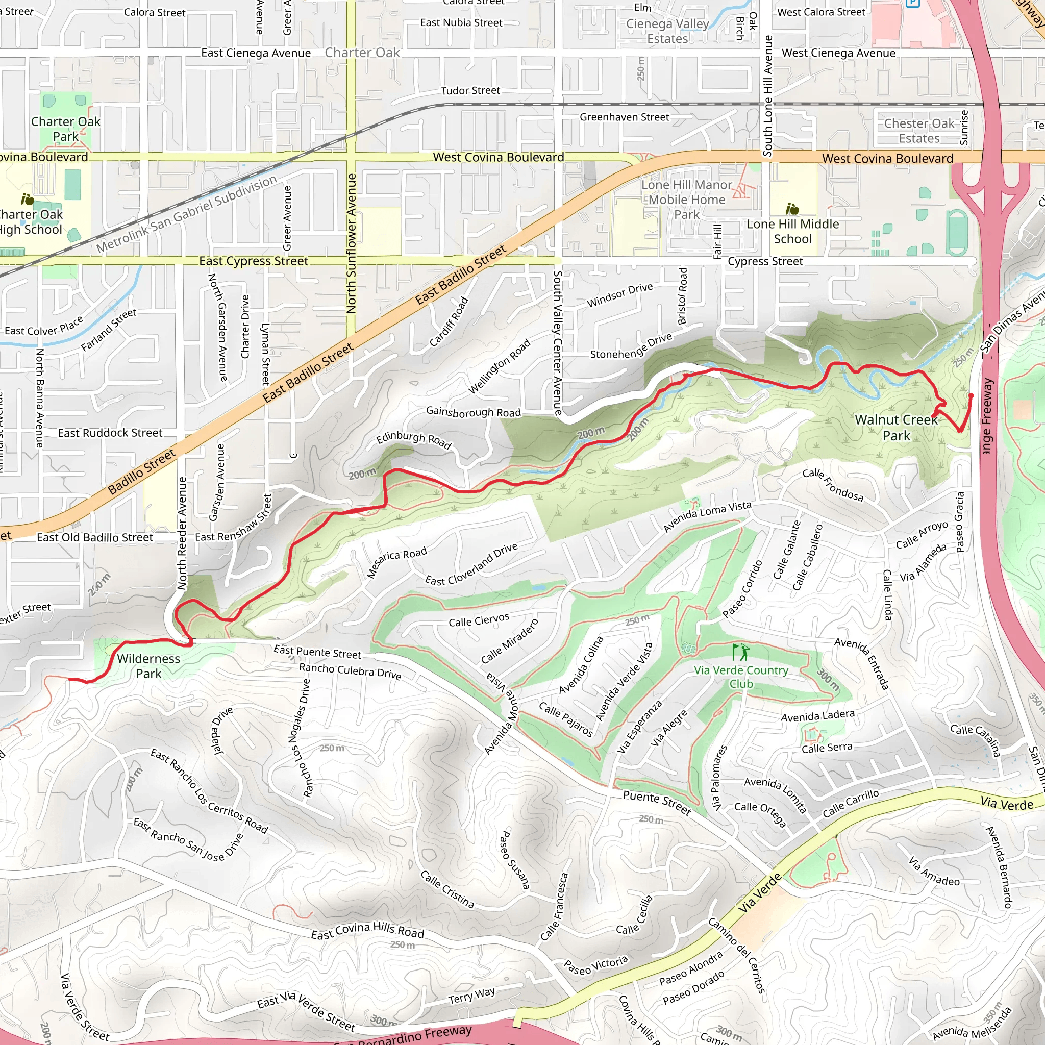 Antonovich Trail - Walnut Creek Park mobile static map