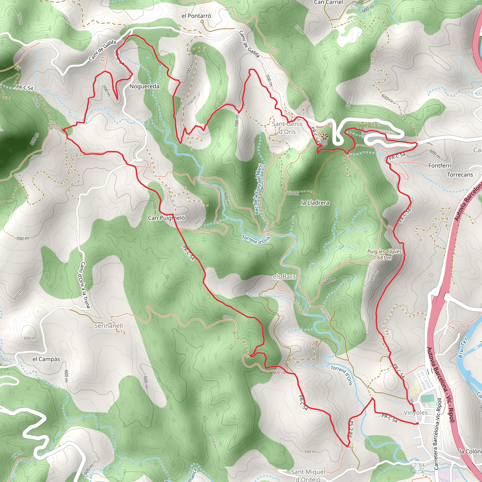 Oris Trail PR C 54 mobile static map