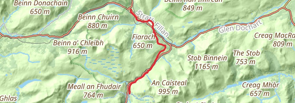 West Highland Way (South Section) 6-Day Moderate Tour (Hillwalk Tours) stage 4 Map