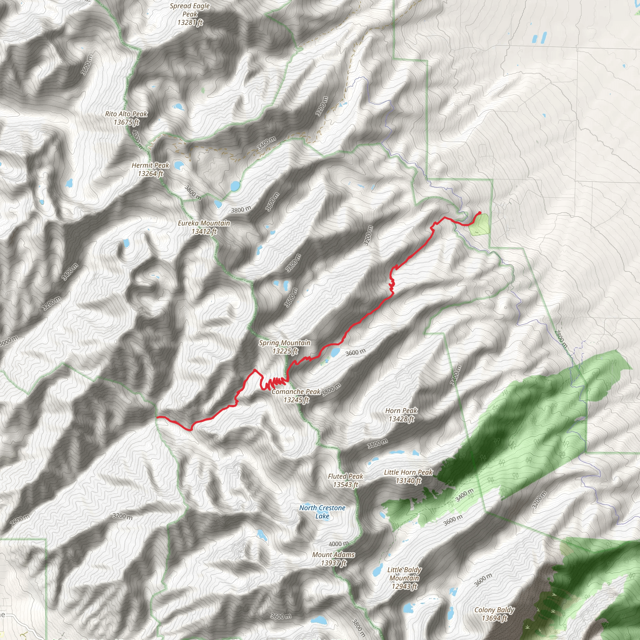 Comanche Trail mobile static map