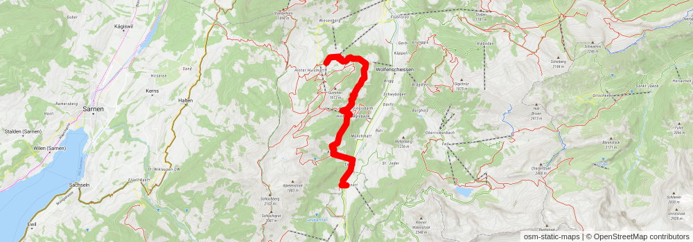 Ennetmoos to Grafenort stage 2 Map