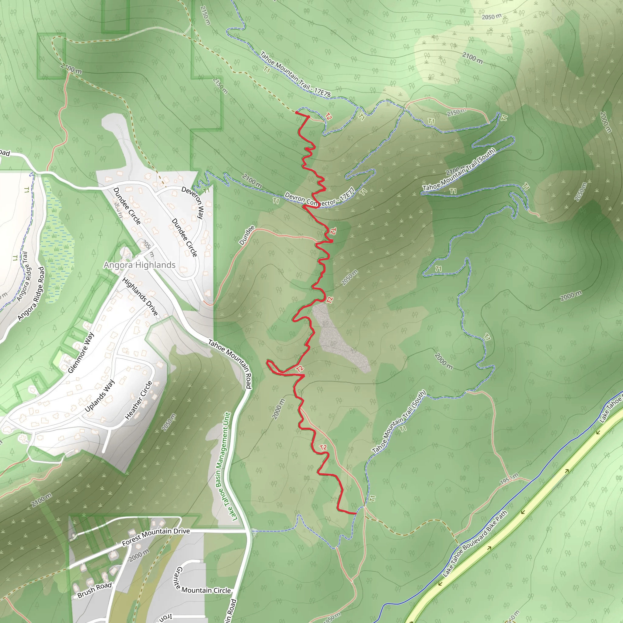 Valley View Trail mobile static map