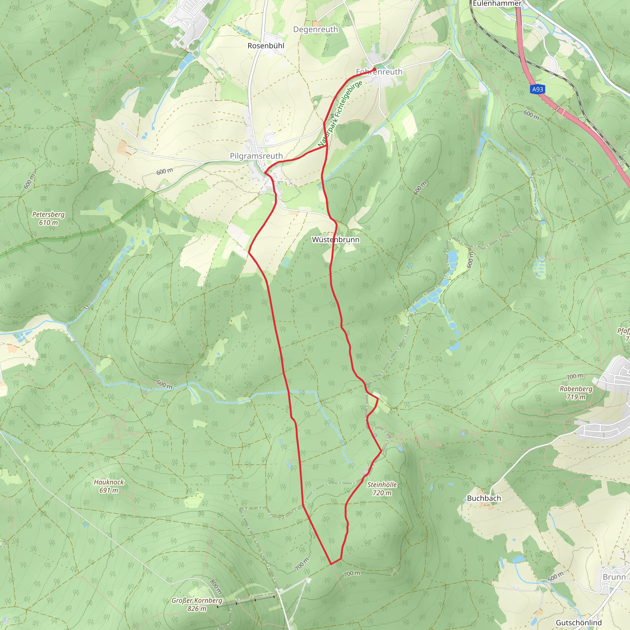 Rundwanderweg 4 Fohrenreuth mobile static map