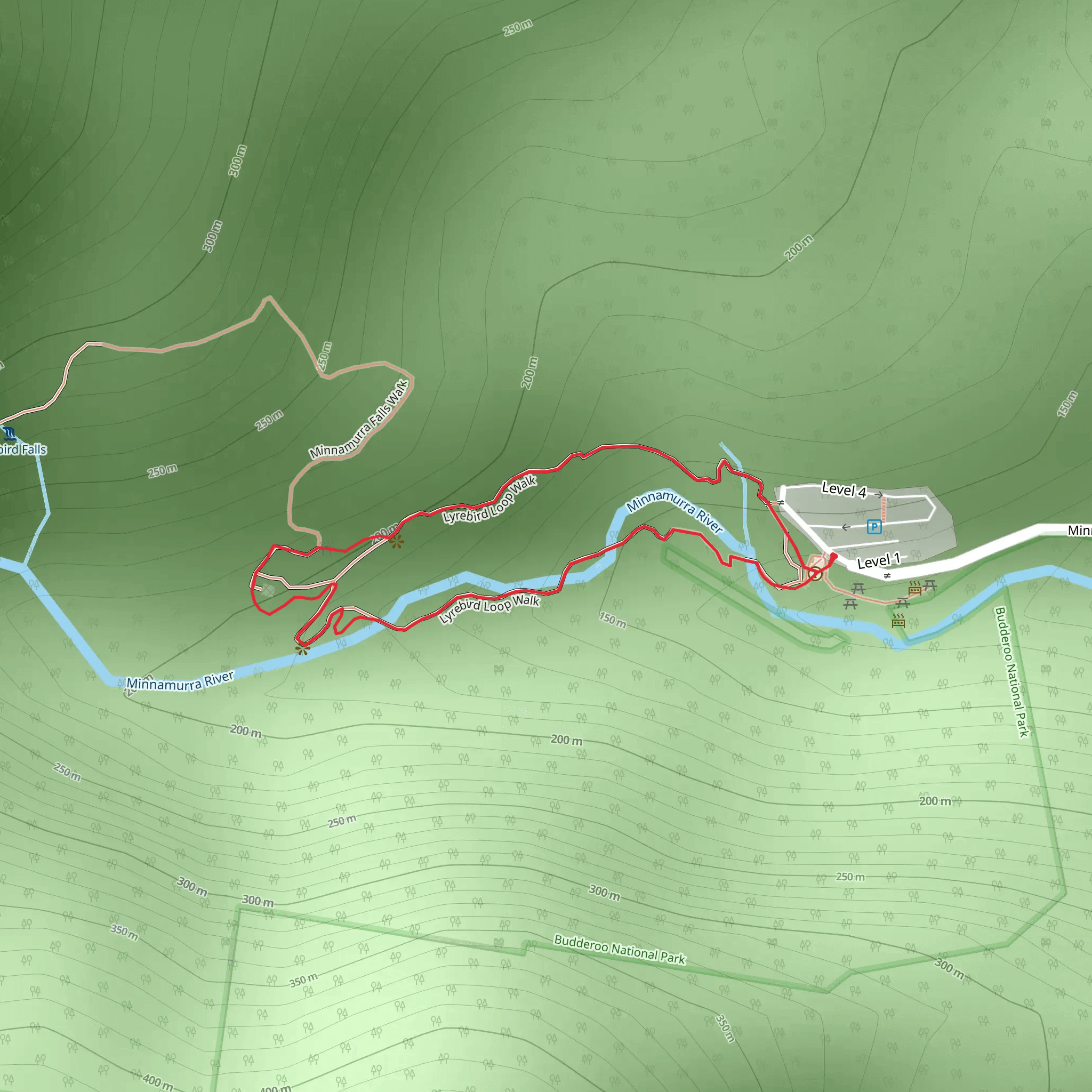 Lyrebird Loop Walk mobile static map