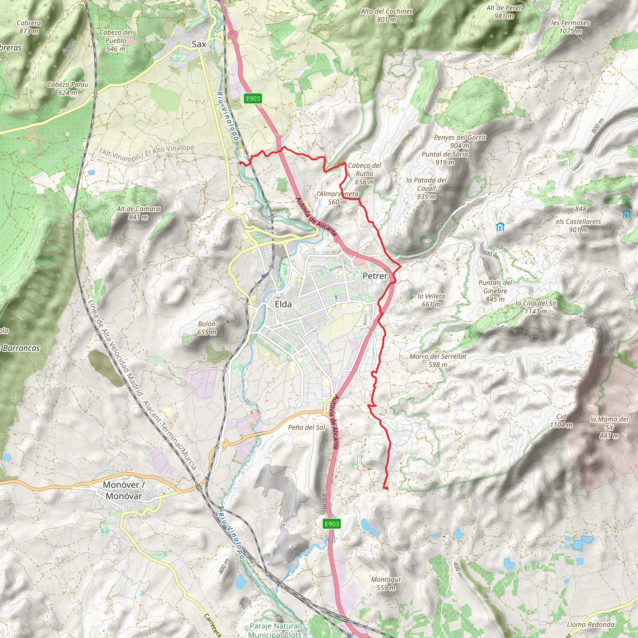 Petrer Assagador PR CV 218 mobile static map