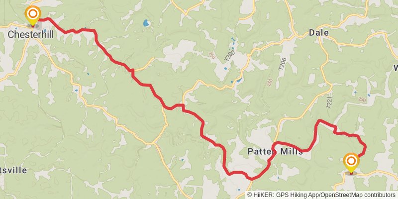 American Discovery Trail North Route stage 50 Map