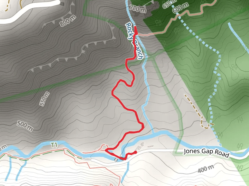 Rocky Branch via Hospital Rock Trail