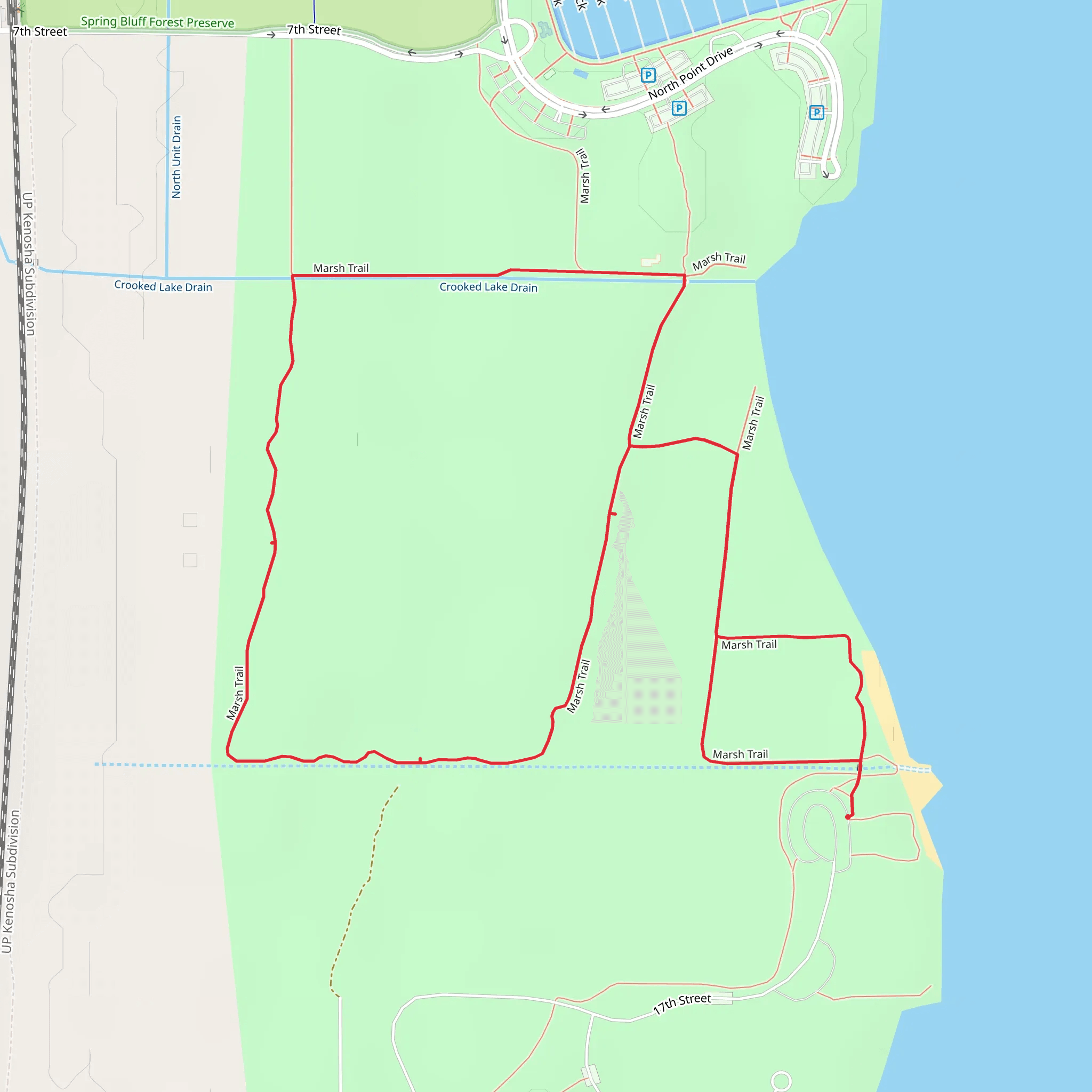 Marsh Loop Trails mobile static map
