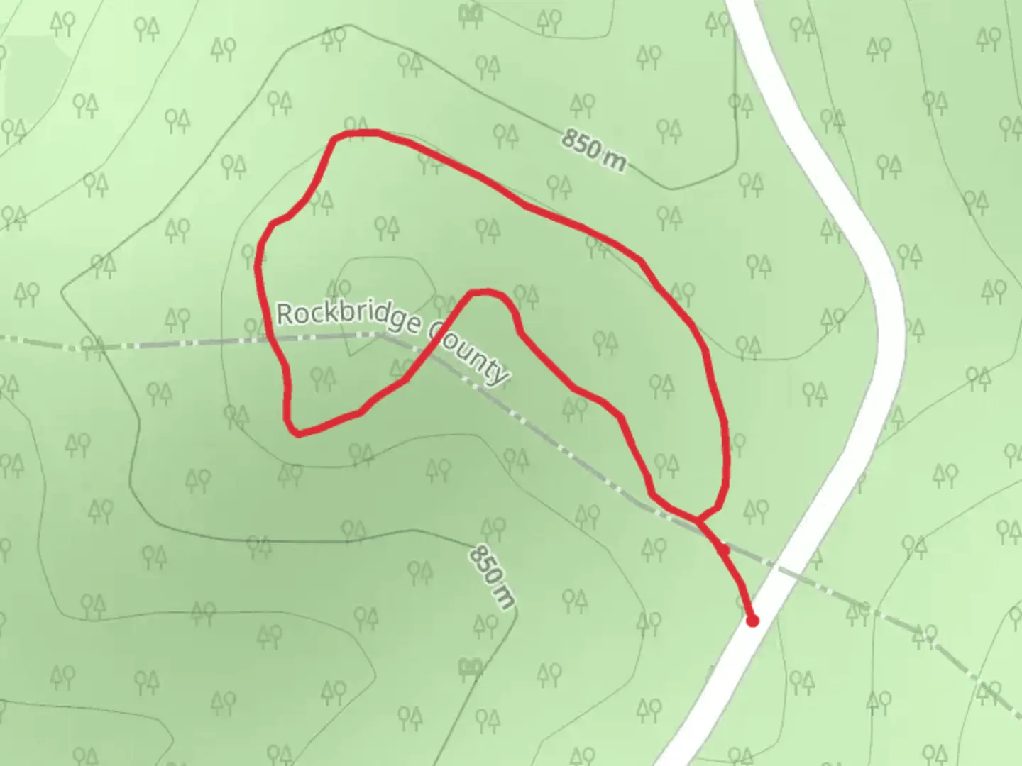 An image depicting the trail Knoll Wayside Trail and its surrounding area.