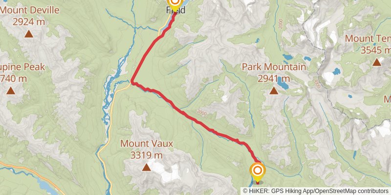 Great Divide Trail stage 33 Map