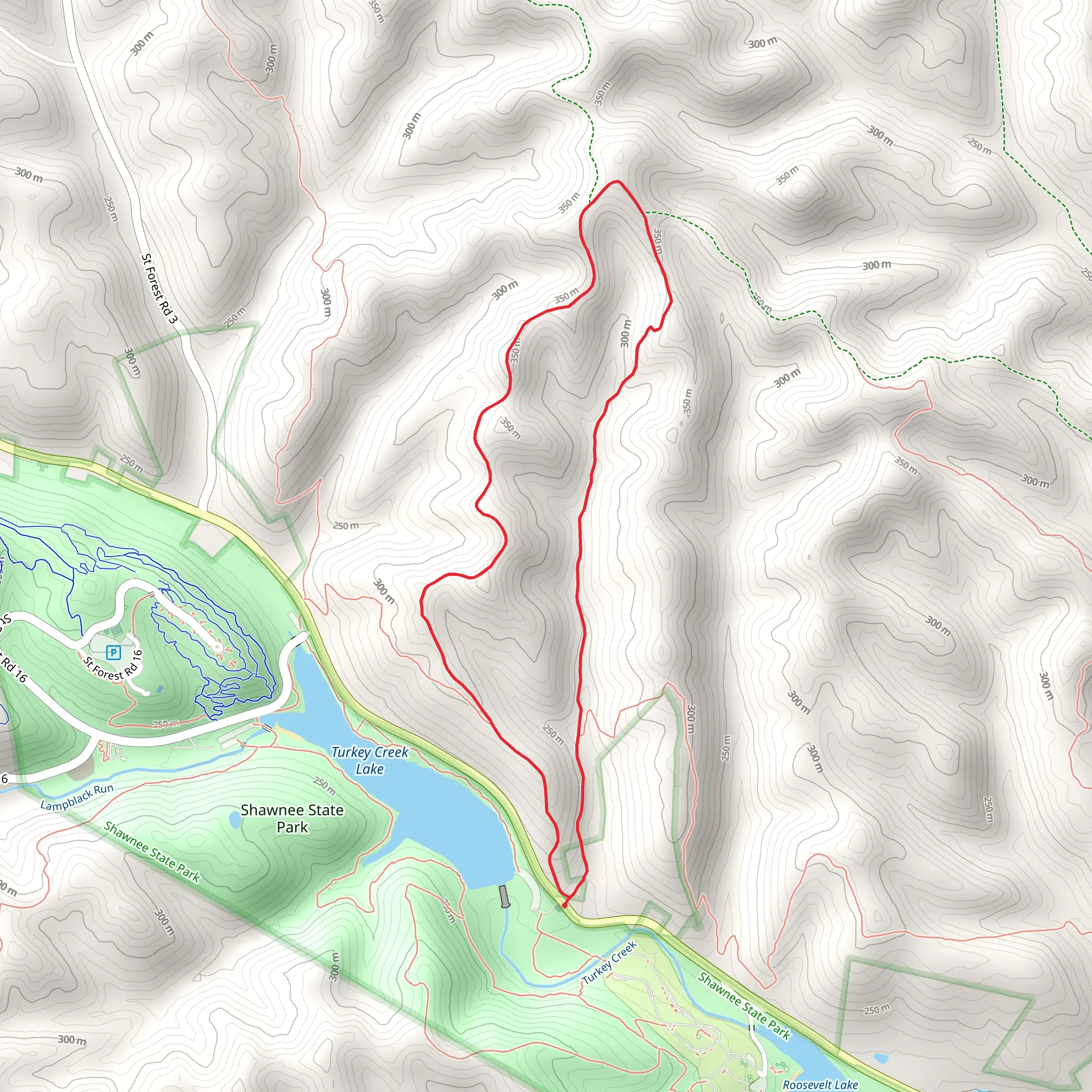 Shawnee Day Hike Trail Loop mobile static map