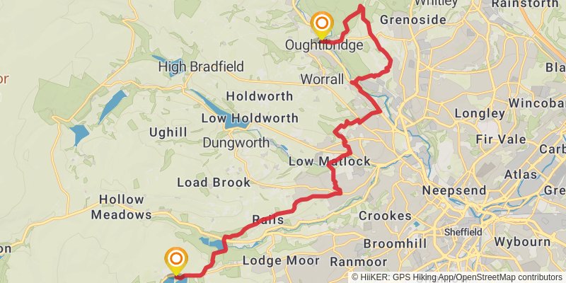 Bradfield Boundary Walk stage 2 Map