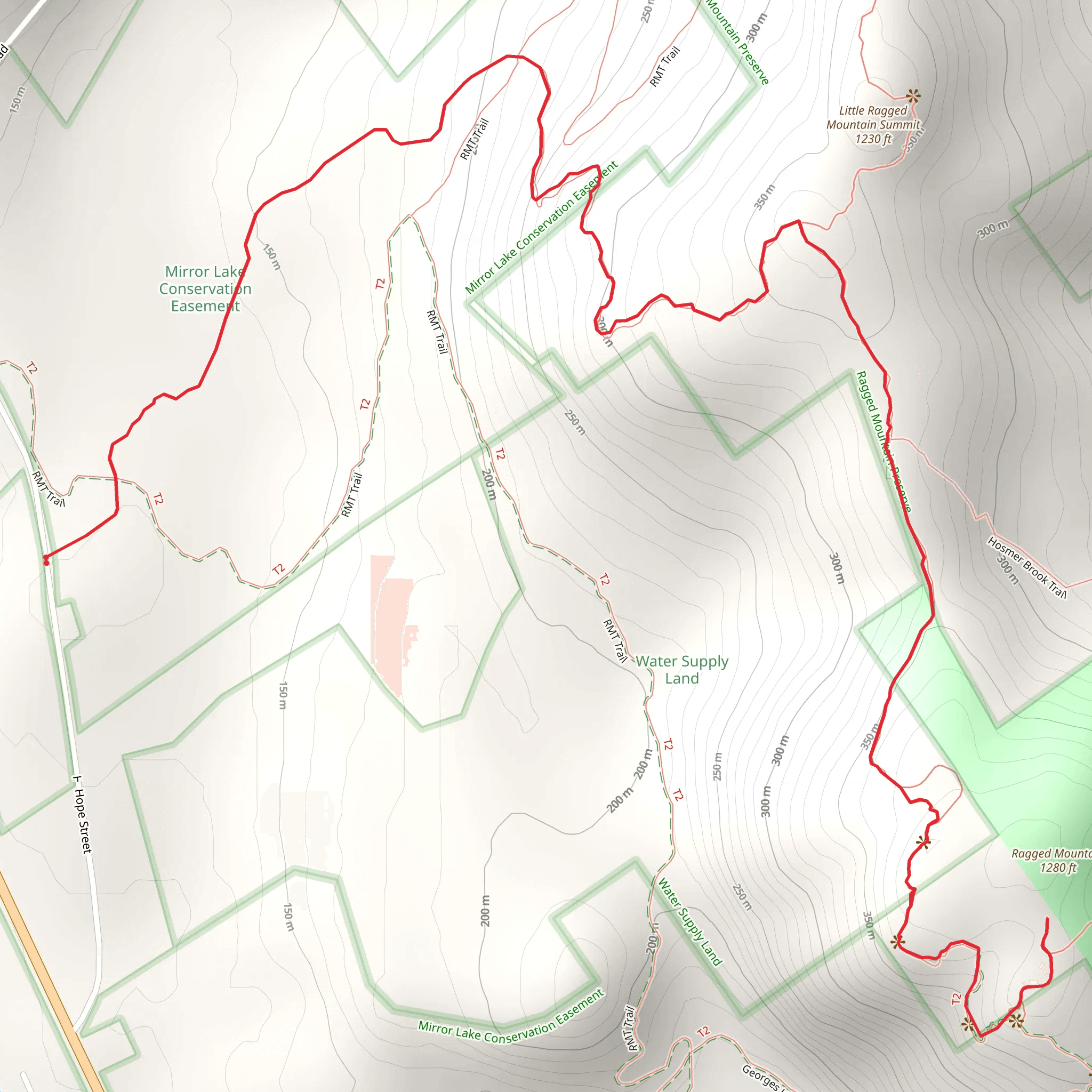Ragged Mountain from Hope Street mobile static map