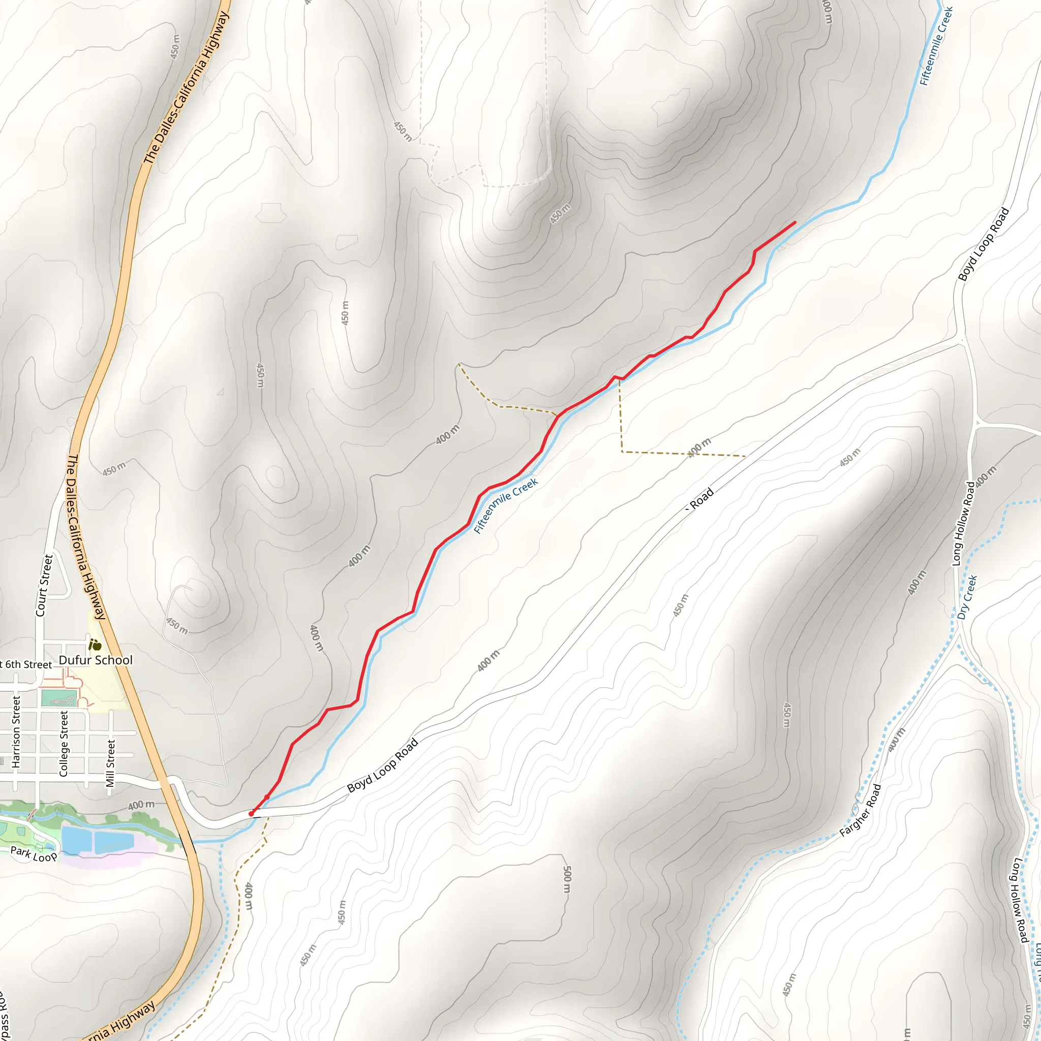 Fifteenmile Creek from Boyd Road mobile static map