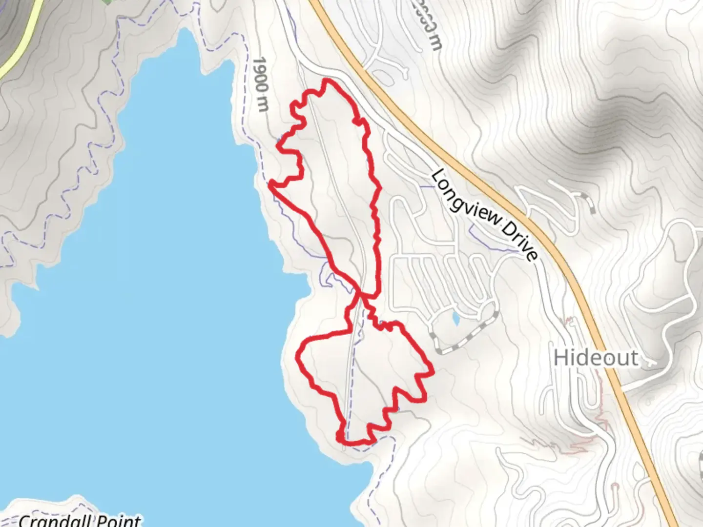 An image depicting the trail Wada Way and Keetley Loop and its surrounding area.