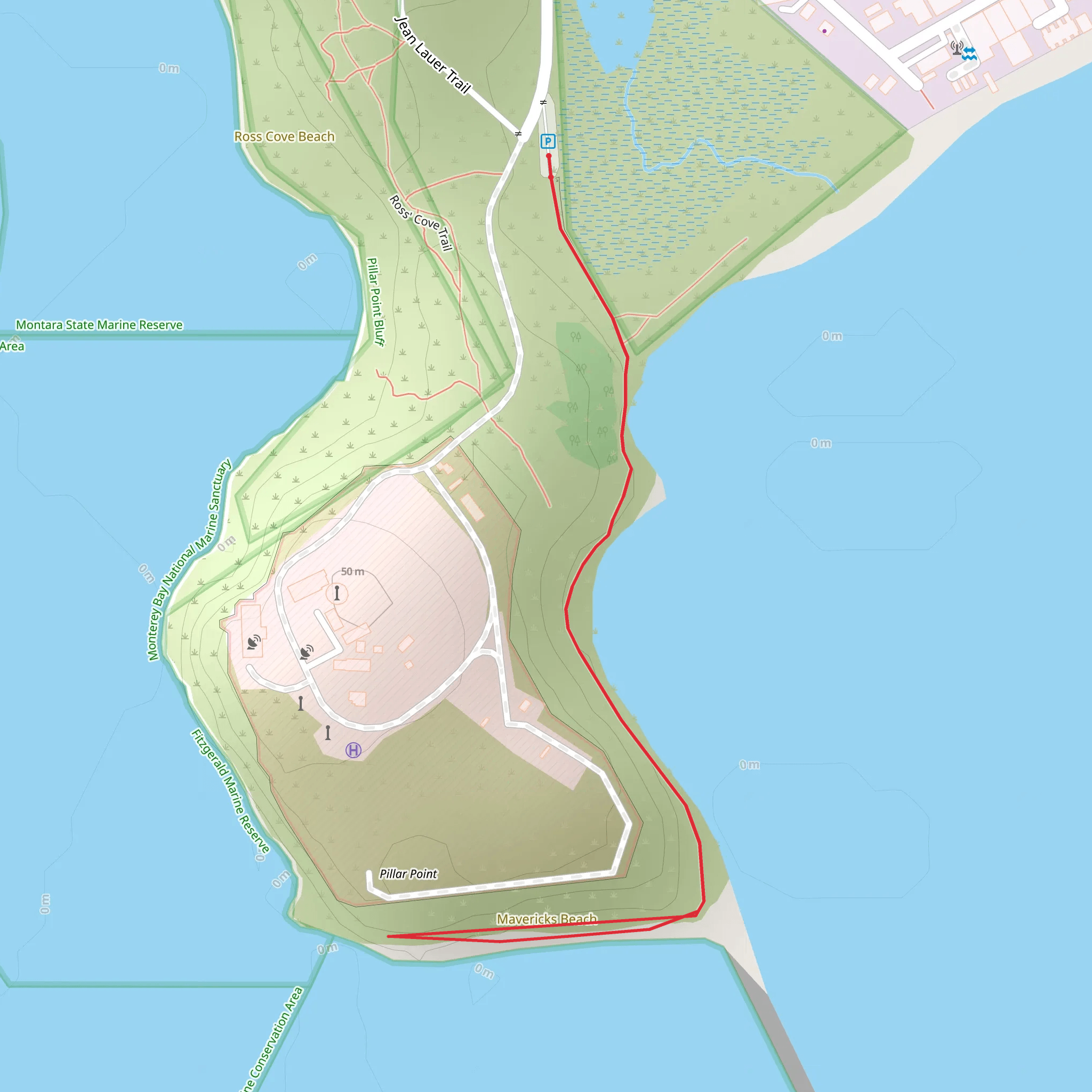 Pillar Point Beach Walk mobile static map