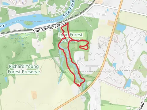 Fields Drive and Lyon County Forest Preserve Loop