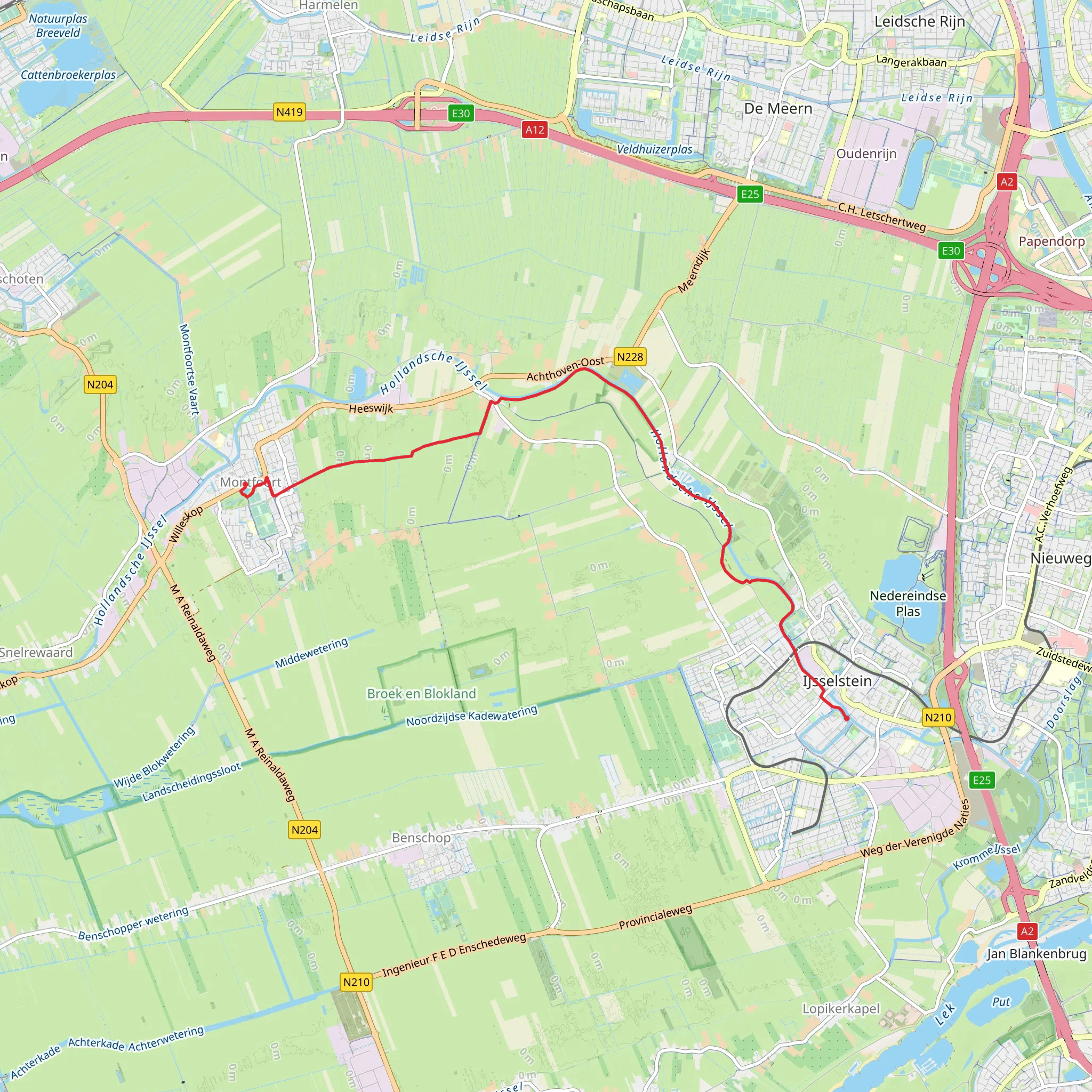 Monfoort to Hazenveld via Grote Bospad and Jagpad mobile static map