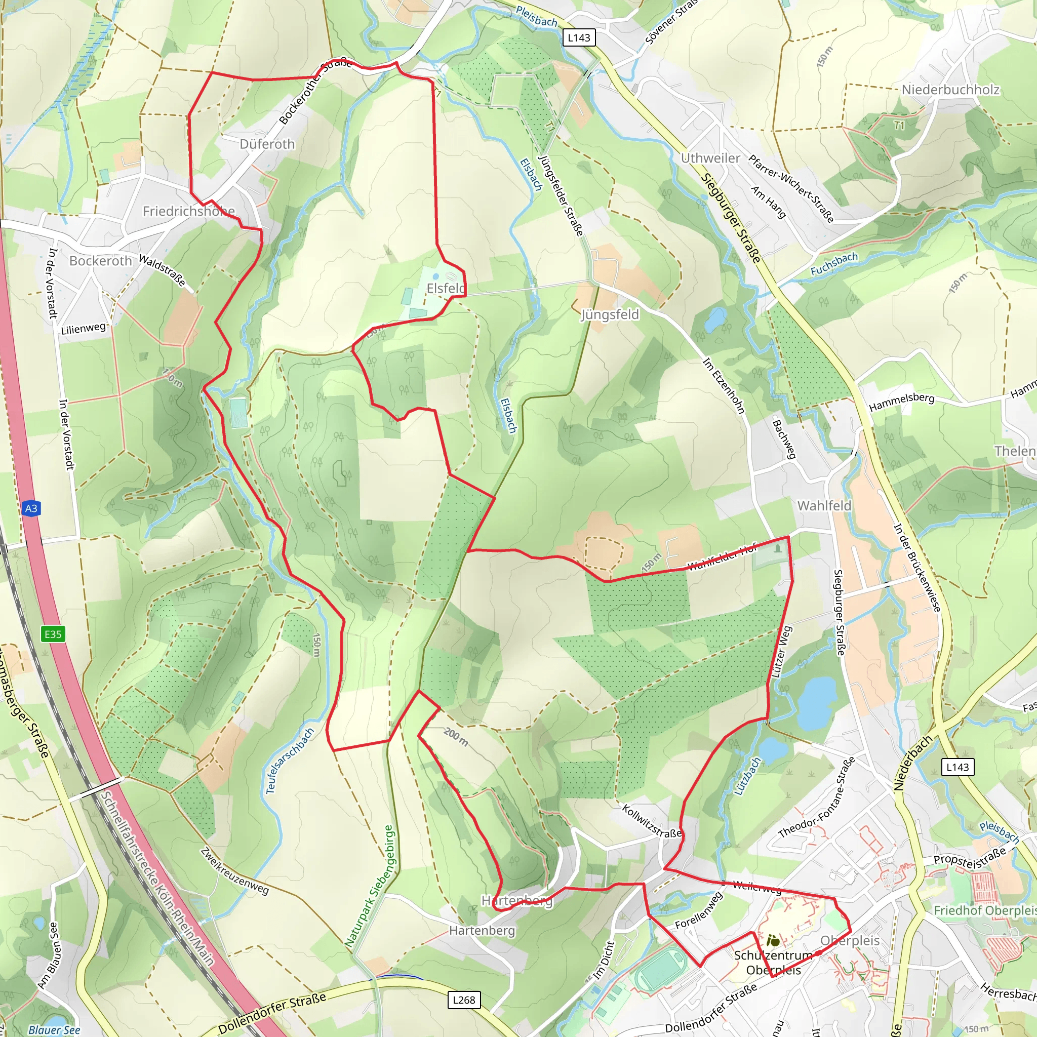 Kappelen Wanderung Loop mobile static map