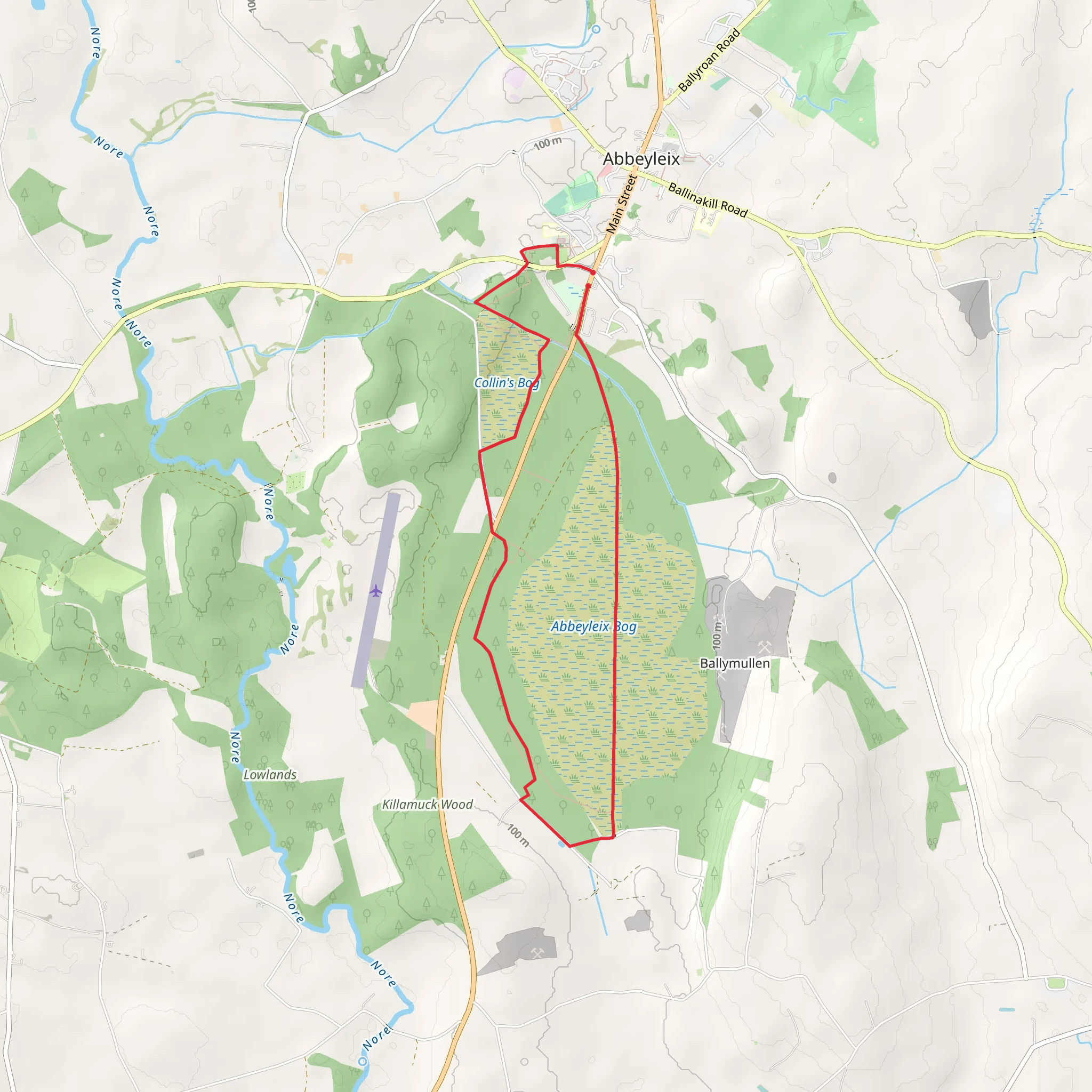 Abbeyleix Loops - Killamuck Bog Loop mobile static map