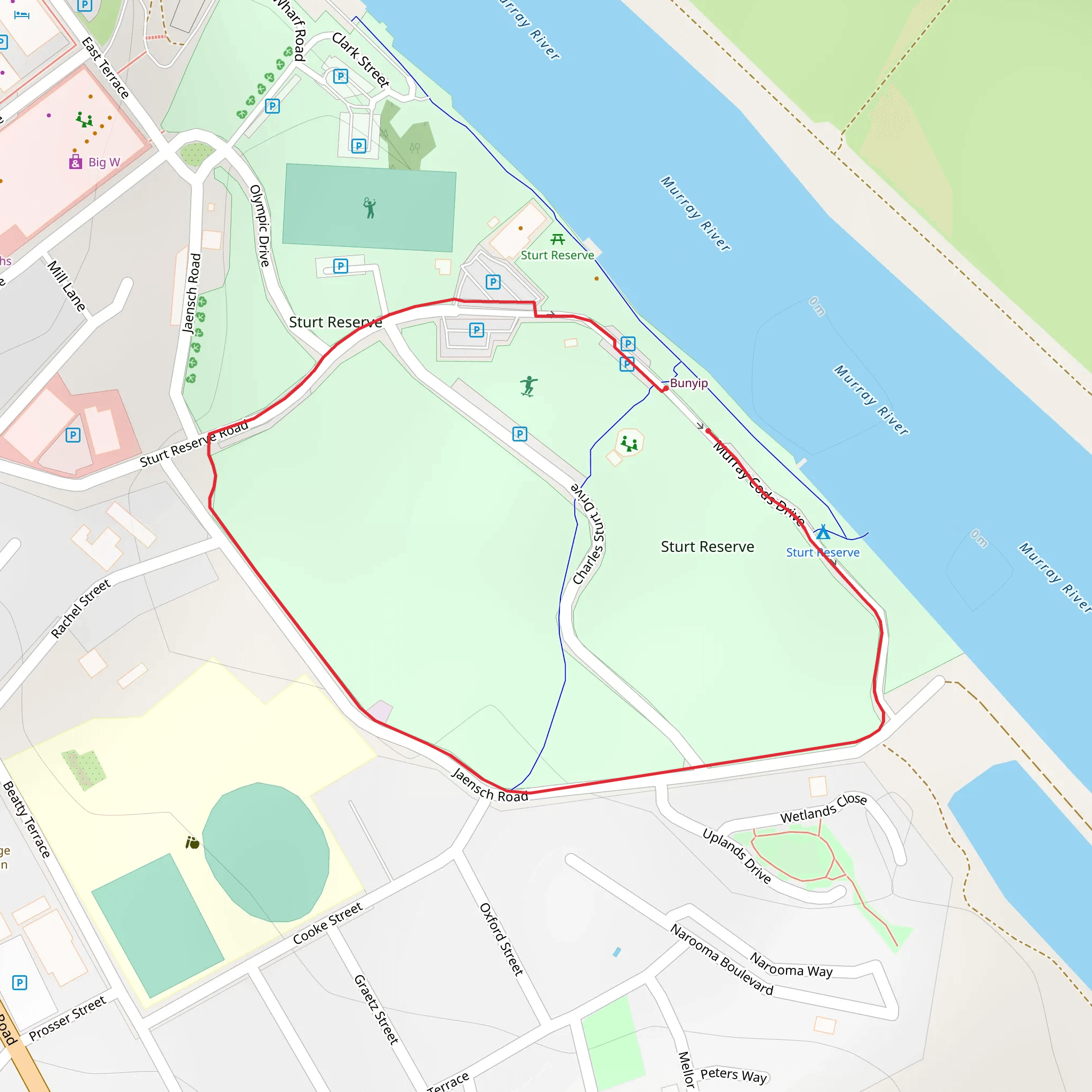 Sturt Reserve Loop Walk mobile static map