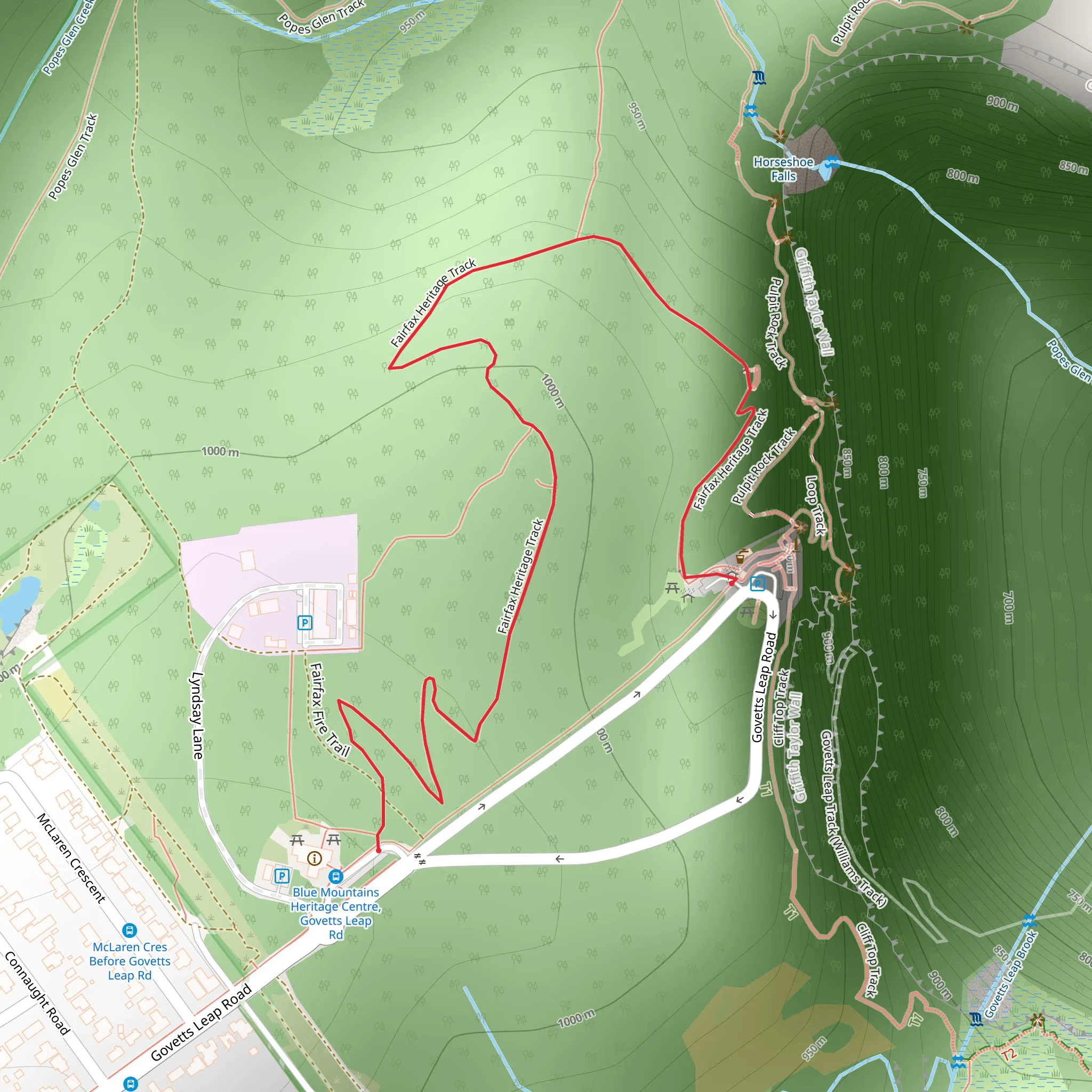 Fairfax Heritage Track mobile static map