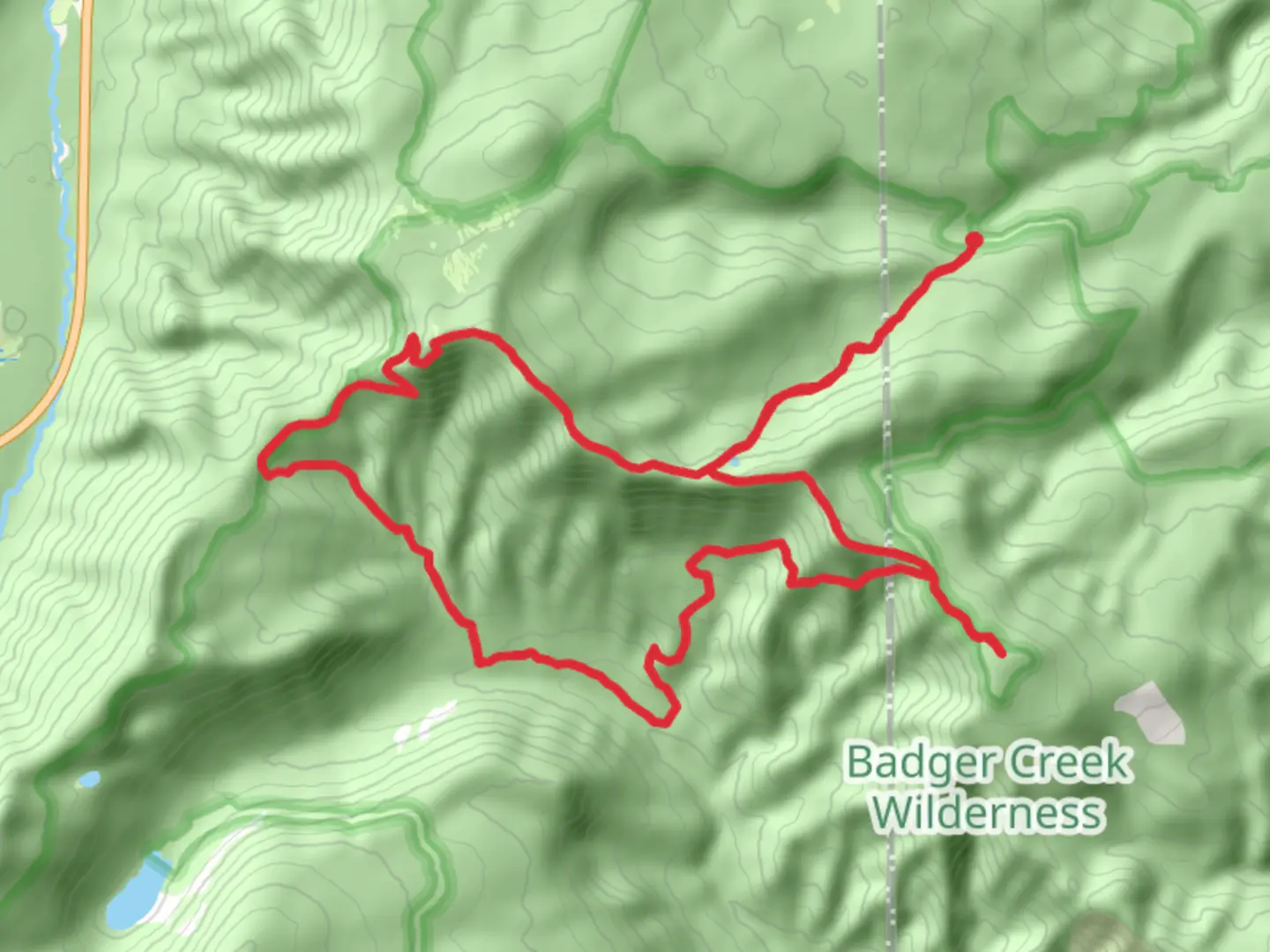 An image depicting the trail Fret Creek, Flag Point and Lookout Mountain via Divide Trail and Gumjuwac Loop Trail and its surrounding area.