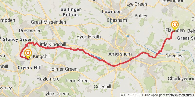 London Green Belt Way stage 15 Map