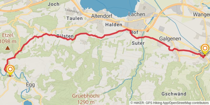 Camino Rheineck - Geneva stage 6 Map