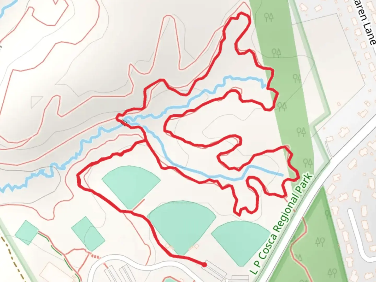 An image depicting the trail Purple Loop Trail and its surrounding area.