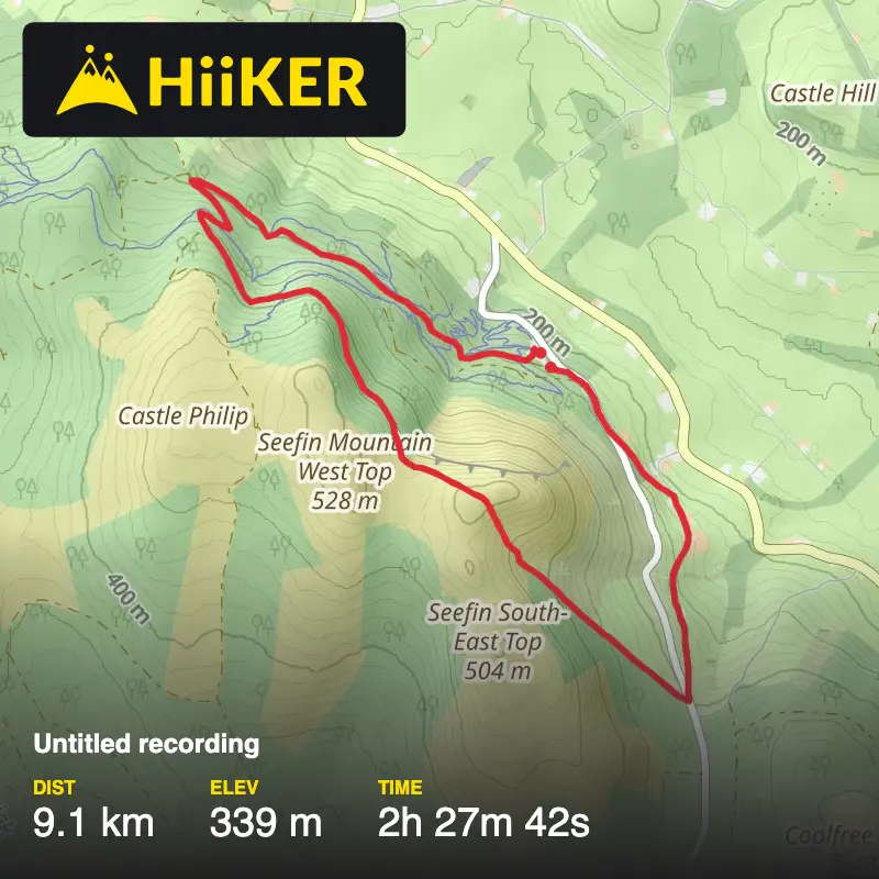 A map preview of the recording Untitled recording.