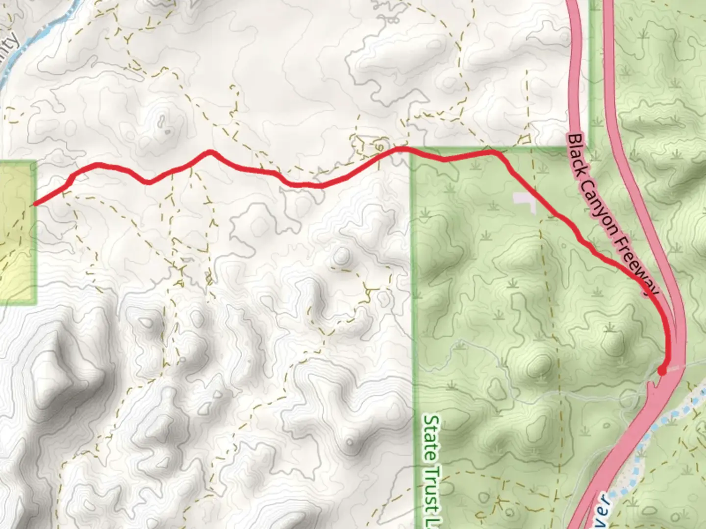 An image depicting the trail Table Mesa Road and its surrounding area.