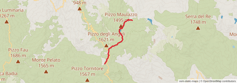 Sentiero Italia - Sicily Section stage 18 Map