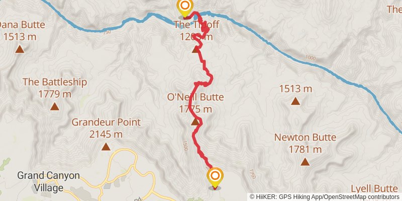 South Kaibab Trail stage 2 Map