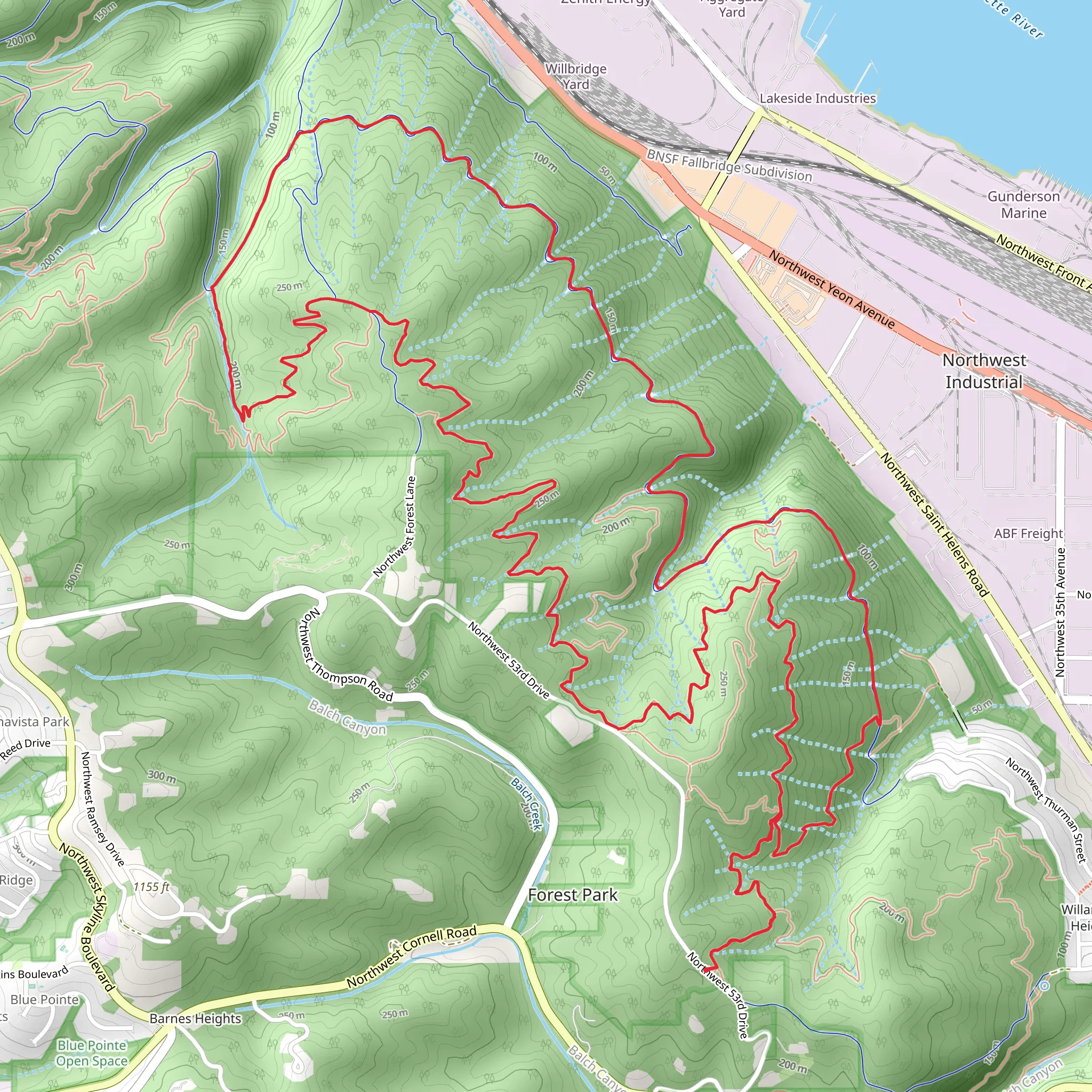 Wildwood, Nature and Northwest Leif Erikson Drive Loop mobile static map
