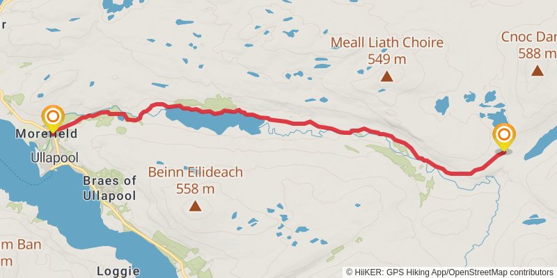 Cape Wrath Way East spur 1 Map