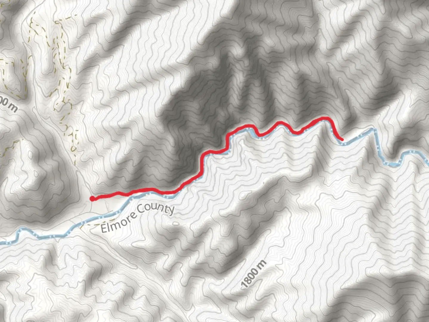 An image depicting the trail North Fork Boise River Trail - Short and its surrounding area.