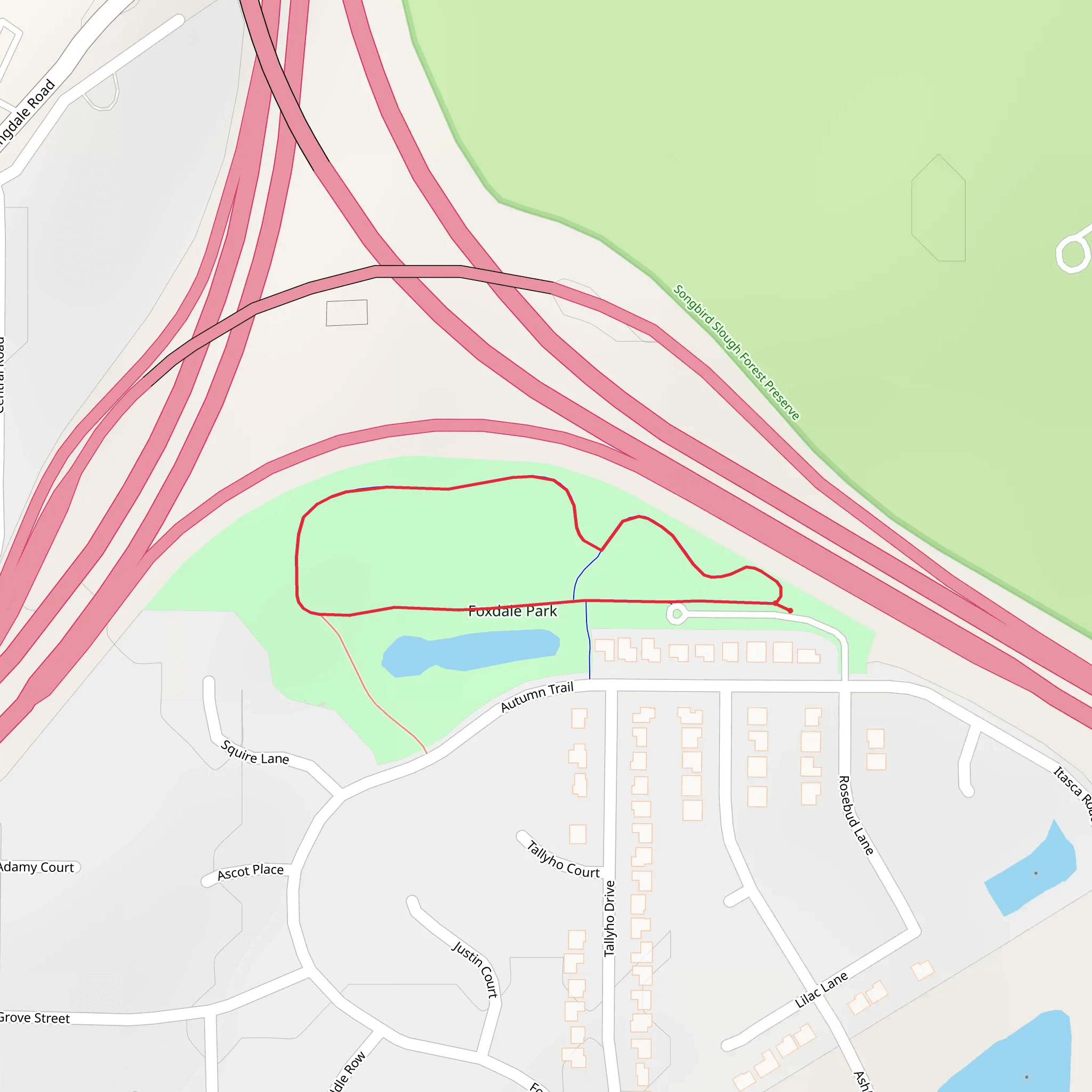 Foxdale Park Loop mobile static map