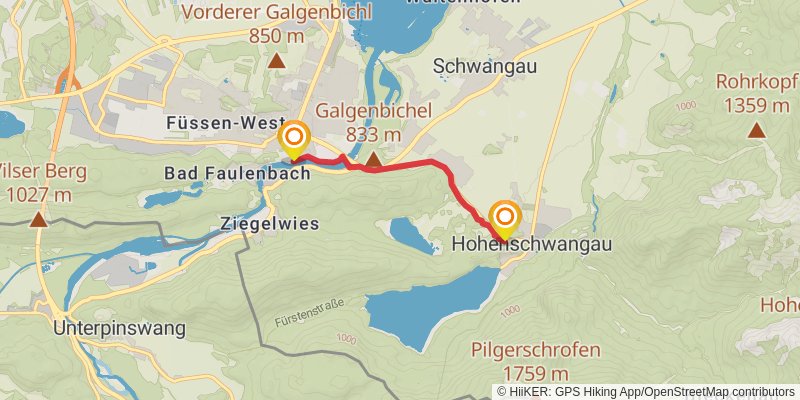 King Ludwig's Way alt 6 Map