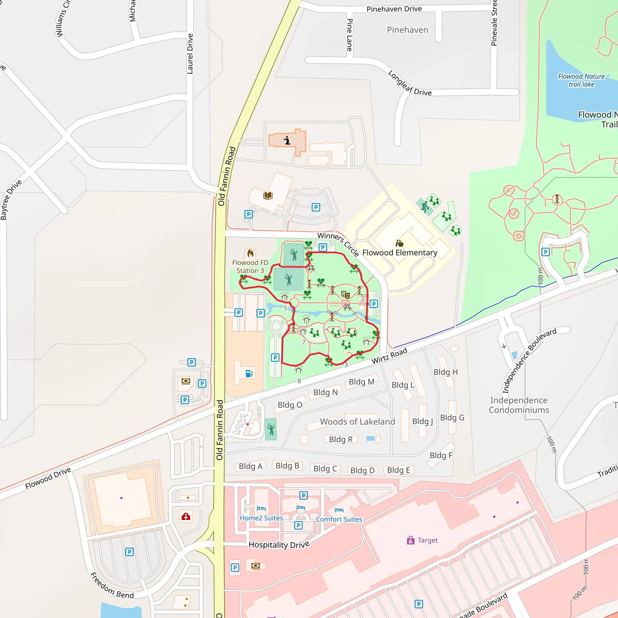 Winner's Circle Park Loop mobile static map