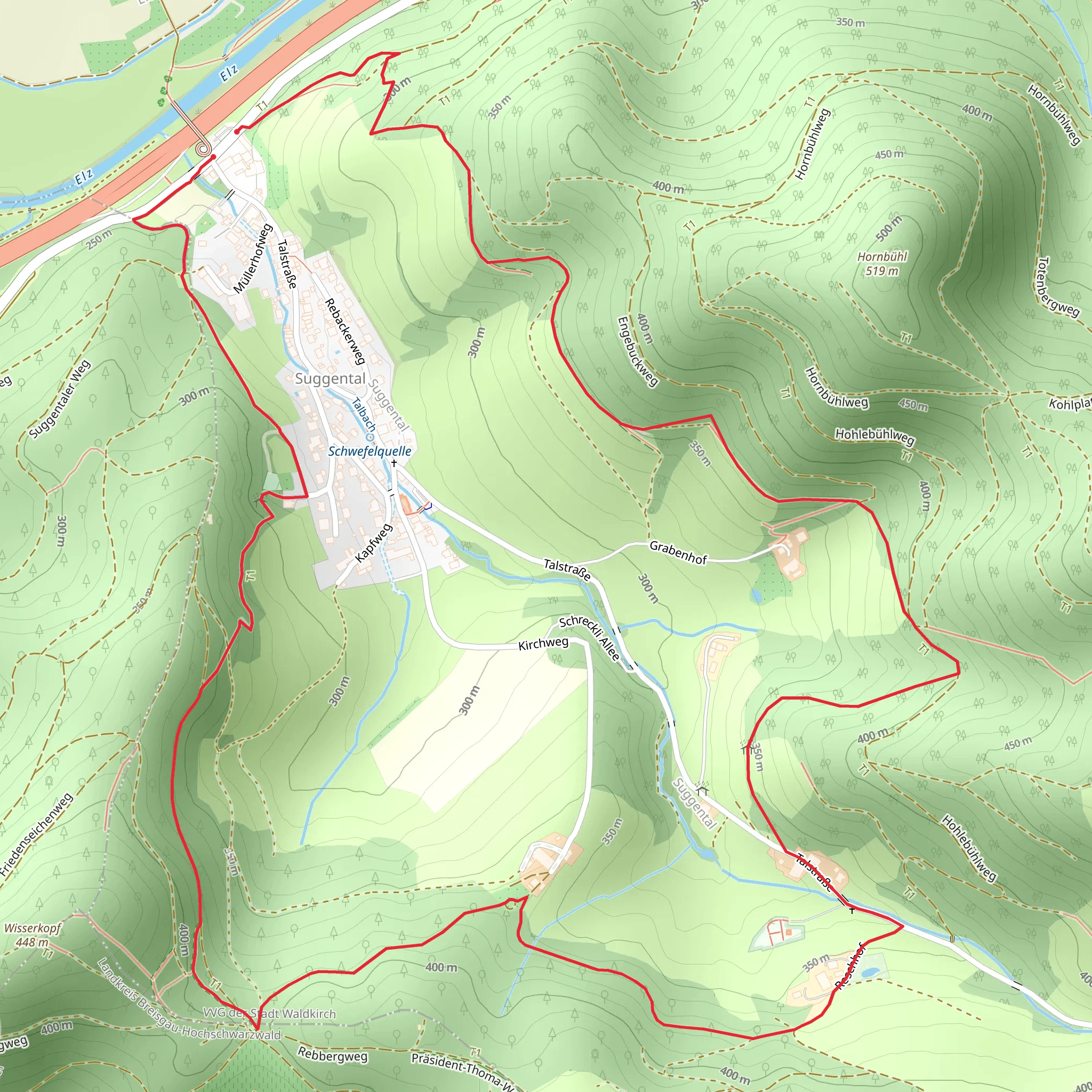 Wissereck-Rescchof and Ueberm Grabenhof-Am Engewald mobile static map