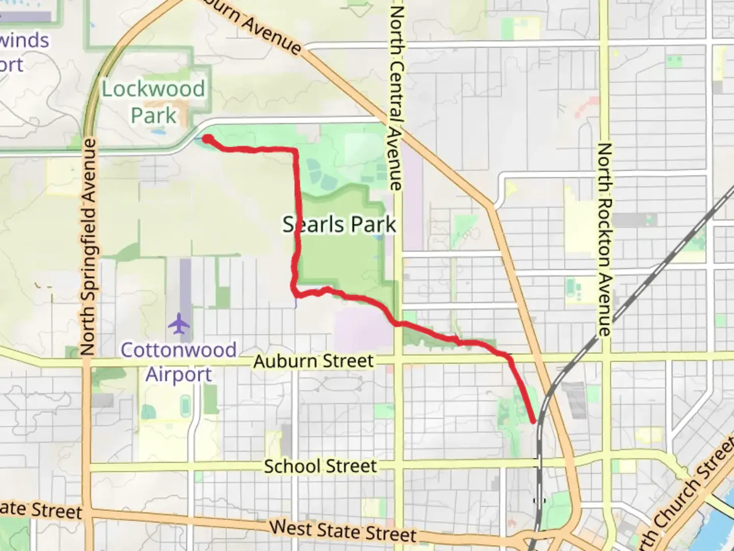 An image depicting the trail Mel Anderson Path and its surrounding area.