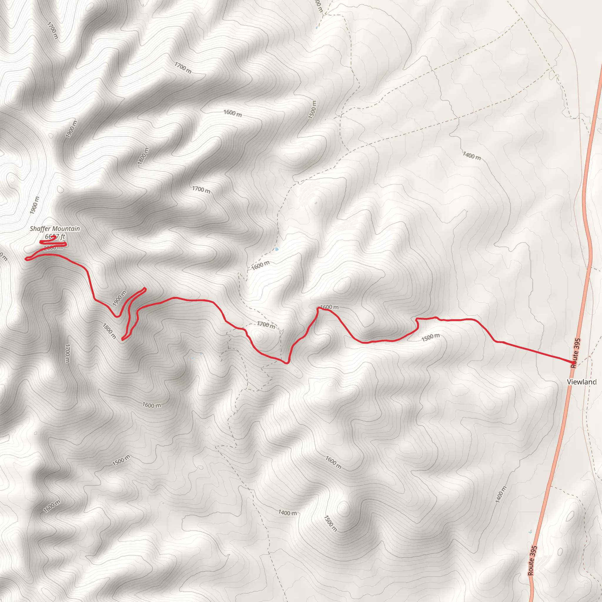 Shaffer Mountain mobile static map