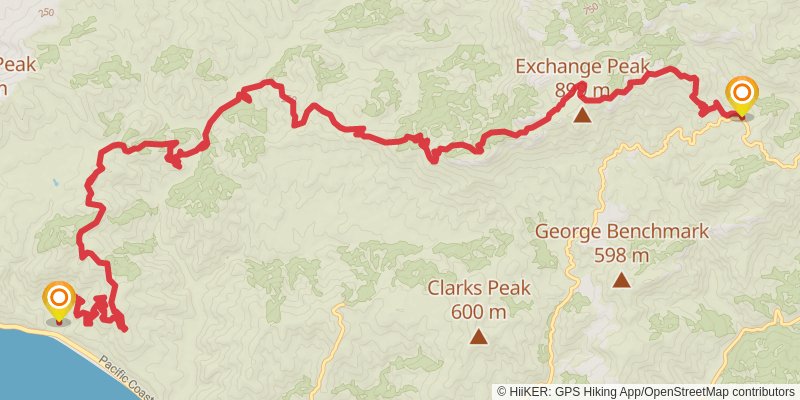 Point Mugu State Park Loop stage 4 Map