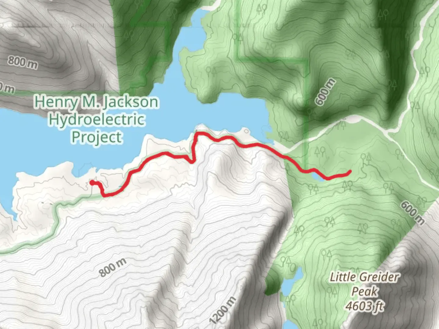 An image depicting the trail Reflection Ponds via Boulder Lake Trail and its surrounding area.